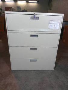 HON Filing Cabinet - 400 Series Four-Drawer Lateral File Cabinet, 30w x 19-14d x 53-14h, Putty (434LL)