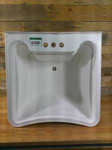 lot 10 image: Glacier Bay 24 in. D x 24 in. W Laundry Tub in White