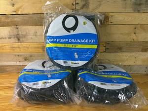 lot 28 image: Set of 3 Star Water System Prinsco 1-14 In. Dia. x 24 Ft. L Sump Pump Hose Kit
