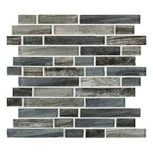 lot 65 image: MSI Grigio Lagoon Interlocking 11.81 in. x 11.81 in. Glossy Glass Patterned Look Wall Tile (48.5 sq. ft.)