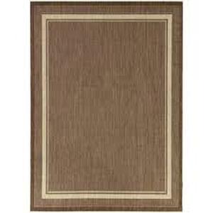 lot 73 image: Hampton Bay Amberview Brown 7 ft. x 9 ft. Medallion IndoorOutdoor Area Rug