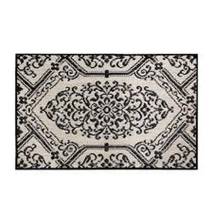lot 78 image: Home Dynamix Cafe Jardin Black 23.6 in. x 35.4 in. Machine Washable Kitchen Mat