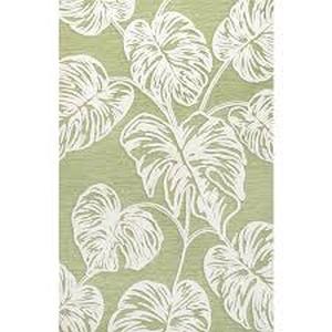 lot 91 image: Jonathan Y Tobago Light GreenIvory 8 ft. x 10 ft. High-Low 2-Tone Monstera Leaf IndoorOutdoor Area Rug