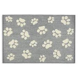 lot 80 image: Home Dynamix Comfy Pooch GrayTan Paw 23.6 in. x 35.4 in. Door Mat For Pets