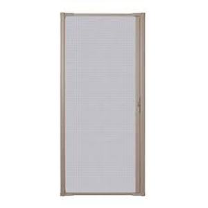 lot 190 image: 36 in. x 78 in. LuminAire Sandtone Single Universal Aluminum Gliding Retractable Screen Door-Screen Not Included