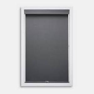 lot 195 image: Set of 2 Perfect Lit Window Treatment Gray Cordless Blackout Polyester Roller Shade, 70 in. W x 72 in. L
