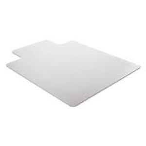 lot 203 image: Alera Moderate Use Studded Chair Mat for Low Pile Carpet, 45 x 53, Wide Lipped, Clear