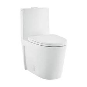 lot 238 image: Swiss Madison St. Tropez 1-Piece 1.11.6 GPF Dual Flush Elongated Toilet in Glossy White