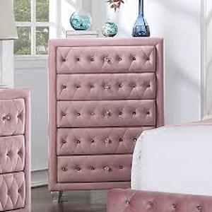 lot 245 image: Furniture of America Zohar Pink Chest
