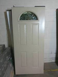 lot 184 image: 79 x 35 12 Exterior Store Display Sales Doors(No Hinge or Knob Dilled)-Beige Cream