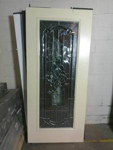 lot 185 image: 79 x 35 12 Exterior Store Display Sales Doors(No Hinge or Knob Dilled)-Cream