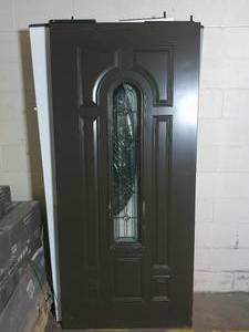 lot 186 image: 79 x 35 12 Exterior Store Display Sales Doors(No Hinge or Knob Dilled)-Deep Brown