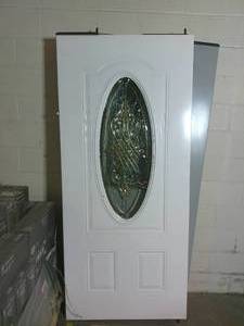 lot 187 image: 79 x 35 12 Exterior Store Display Sales Doors(No Hinge or Knob Dilled)-White