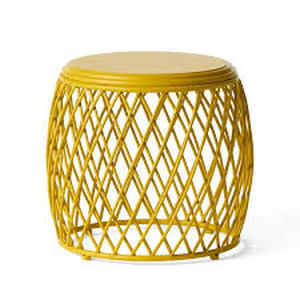 lot 240 image: Bryony Matte Yellow Outdoor Patio Side Table