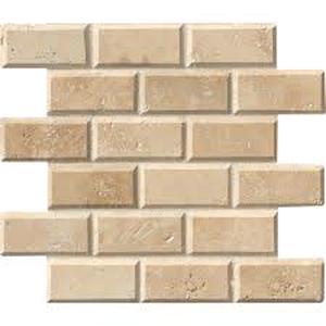 lot 261 image: MSI Tuscany Ivory Beveled 11.81 in. x 11.81 in. Honed Travertine Mosaic Tile (19.4 sq. ft.)