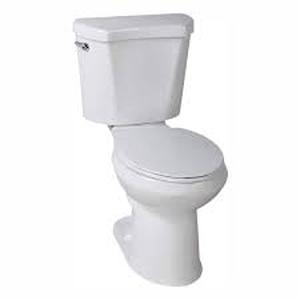 lot 282 image: Hampton Bay 12 inch Rough In Two-Piece 1.28 GPF Single Flush Elongated Toilet in White Seat Included