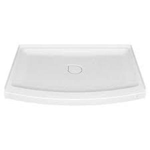 lot 300 image: American Standard Ovation Curve 48 in. L x 30 in. W Alcove Shower Pan Base with Center Drain in Arctic White