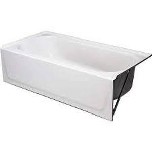 lot 316 image: Bootz Industries Aloha 60 in. x 30 in. Soaking Bathtub with Right Drain in White-Minor Chipping