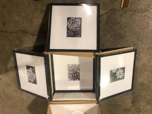 StyleWell Black Modern Frame with White Matte Gallery Wall Picture Frames (Set of 4)    Customer Returns See Pictures