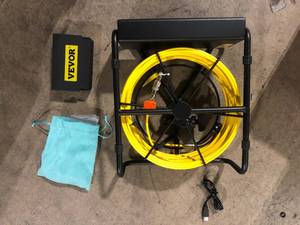 VEVOR Sewer Pipe Camera 4.3 in. LCD Monitor Screen Inspection Camera 98.4 ft. Cable Duct IP68 with Battery DVR Function    Customer Returns See Pictures