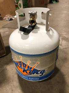 Flame King 20 lbs. Empty Propane Cylinder with Overflow Protection Device Customer Returns See Pictures