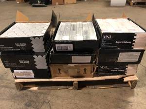 Lot of Assorted Mixed Ceramic Flooring Various Models and Conditions Customer Returns See Pictures