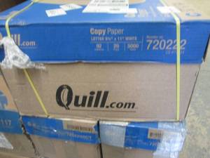 lot 1 image: Quill Brand 8.5 x 11 Copy Paper...
