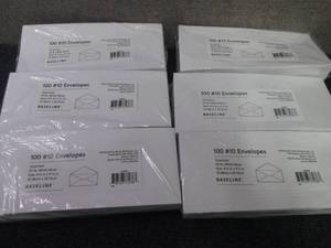 lot 9 image: 6 pks Baseline Gummed #10 Business ...