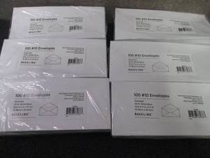 lot 10 image: 6 pks Baseline Gummed #10 Business ...