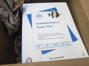 lot 24 image: 5 Reams Hammermill Copy Plus Paper ...