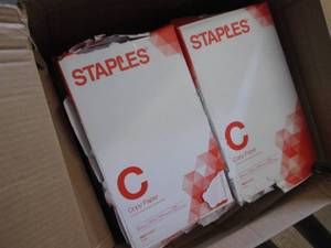 lot 42 image: 10 Reams Staples Copy Paper 8.5x14 ...