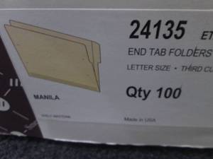 lot 134 image: Smead End Tab File Folder, Shelf-...