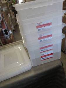 lot 169 image: Staples Hanging File Box, Snap Lid,...