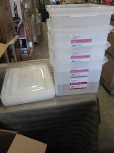 lot 172 image: Staples Hanging File Box, Snap Lid,...