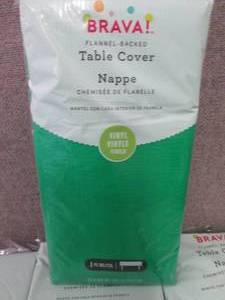 lot 231 image: 4 Green Brava Flannel Backed Table...