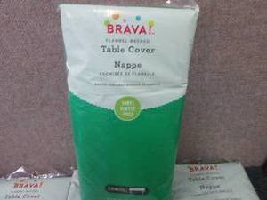 lot 232 image: 4 Green Brava Flannel Backed Table...