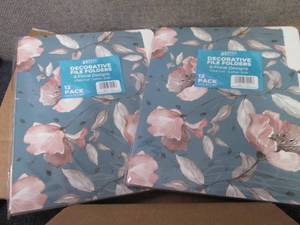 lot 248 image: 2- 12 pks Decorative File Folders...