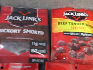 lot 284 image: 6- pks Assorted Jack Links Beef Jer...