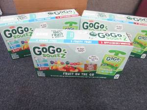 lot 331 image: 3-12 pks GoGo Squeez Fruit on th Go...