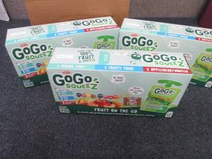 lot 332 image: 3-12 pks GoGo Squeez Fruit on th Go...