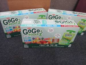 lot 333 image: 3-12 pks GoGo Squeez Fruit on th Go...