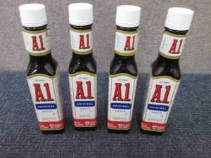 lot 354 image: 4- 5 oz A1 Original Sauce Best Date...