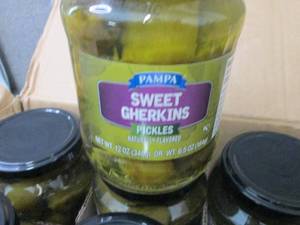 lot 379 image: 12- 12 oz Pamp Sweet Gherkins Pickl...
