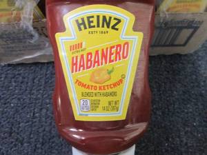 lot 410 image: 6- 14 oz Heinz Habanero Ketchup...