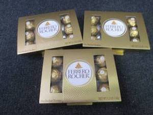 lot 426 image: 3- 5.3 oz Ferrero Rocher Hazelnut C...