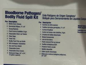 First Aid Only Bloodborne PathogenBodyFluid Spill Kit expired
