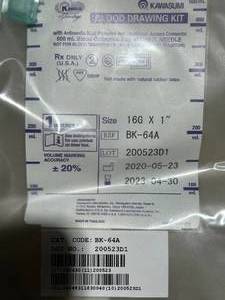 Kawasumi Labs Phlebotomy Blood Drawing Kit Expired