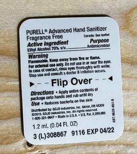 PURELL SINGLES Advanced Hand Sanitizer Gel, Fragrance Free, 1000 Single-Use Travel-Size Packets Expired