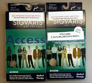 Medical Compression Knee-Hi Open Toe Socks Size LS