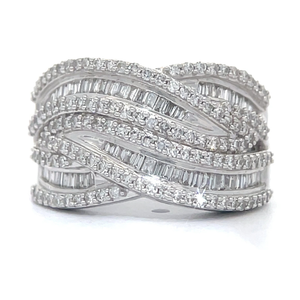 1 Carat Baguette & Round Diamond Multi-Channel Ring $1,999 Retail